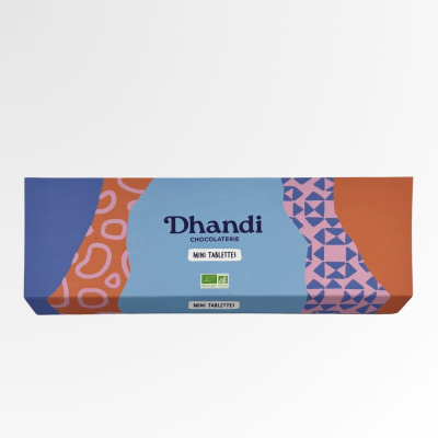 Mini tablette chocolat noir bio dhandi
